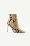 Women's Genuine Leather Beige Snake - 2