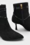 Isabella Buckle Pointed Toe Stylish Women's Heeled Boots - 6