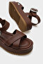 Dolly Cross Strap Comfort Buckle Wedge Heeled Women's Sandals - 5