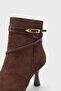 Isabella Buckle Pointed Toe Stylish Women's Heeled Boots - 4