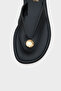 Kassey Flip Flops Flat Heeled Metal Accessory Round Toe Women's Slippers - 2