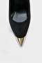 Olivia Stoned Pointed Metal Toe Medium Heeled Satin Evening Dress Stiletto - 5