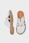 Vivyanne Genuine Leather Flat Heeled Women's Sabo Slippers - 3