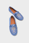 Lisabeth Red Leather Pack Embroidered Soft Women's Loafers Shoes - 5