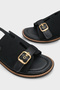 Shaylah Buckle-Strapped Flat Heeled Women's Sandals with Back Strap - 4
