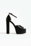 Women's Genuine Leather Platform Shoes Black - 2