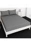 Fitted Sheet 100% Microfiber Combed Breathable Fabric Elastic Bed Sheet Gray - 2