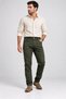 Men's Linen Trousers Canvas Lycra Regular Fit Khaki 106 - 3