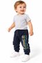 Boy's Bottom Sweatpants Gamer Colorful Printed Navy Blue - 2