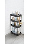 XL Rafata Multi-Purpose Wide 4-Tier Bathroom Organizer Cabinet Organizer under Sink Organizer Hanging Shelf Detergent Holder Towel Holder Black - 3