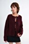 Lace-Up Front Knitwear Cardigan H3493