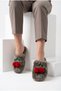Women's House Slippers Cherry House Slippers Winter Slippers Guest Slippers Furry Slippers - 5