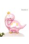 Pink Dinosaur 7 Years Old Pink Color Number Balloon Set Cute Pink Dinosaur Concept Birthday Balloon Set - 4