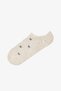 White - Gray Shiny Bowtie 3-Piece Sneaker Socks - 2