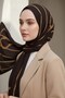 Crepe Chain Patterned Brown Color 75X195 Non-Fading Shawl - 3