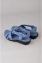 Zyn 9038 genuine leather women's anatomical sandal blue - 6