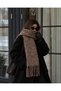 Coffee Leopard Pattern Soft Textured Tassel Winter Shawl Sal1331