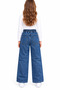 Heart Embroidered Girls' Blue Jeans 6200 - 2