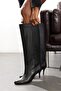 Black Heeled Classic Boots 25357 - 6