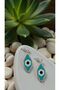 Miyuki Beads Handmade Silver Eye Earrings - 8