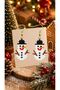 Miyuki Beads Handmade Snowman Earrings New Year Christmas Noel 1 - 2
