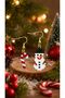 Miyuki Beads Handmade Candy Cane and Snowman Earrings New Year Christmas Noel - 7