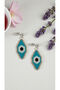 Miyuki Beads Handmade Silver Eye Earrings