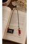 Miyuki Beads Handmade Blackboard and Red Pen Bookmark