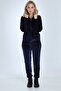 Women's Stone-Free Elasticated Hem Velvet Set - 4