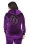 Women's Stoned Wide-Leg Velvet Tracksuit Set - 5