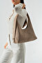 Zevra Model Women's Mink Suede Hand and Shoulder Bag