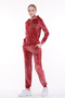 İkmal Dried Rose Crowned Stone Leg Rubber Velvet Set