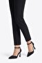 Besteber embellished "karnıyarık" women's heeled evening shoes - black satin - 3