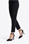Besteber embellished "karnıyarık" women's heeled evening shoes - black satin - 2