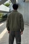 Men's Seasonal Zippered Polo Collar Khaki Bomber Jacket - 5