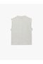 High Collar Regular Fit Viscose Fabric Basic Tank Top - 6
