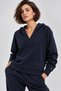 Interlock Fabric Comfortable Cut V-Neck Sweatshirt