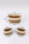 Natural Wicker 3-Piece Organizer Basket Set - Bohemian Home Decoration Organizing Box - 3