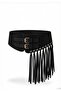 Luxury Suede Spool Buckle Tasseled Waist Belt - 5