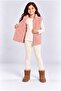 Girl's Zippered Plush Soft and Warm Daily Vest Ak4122 - 3