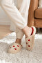 Women's Mink Heart Embroidered Plush House Slippers 3 cm Byndfkb02 - 2