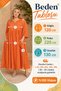Women's Plus Size Orange Viscose Dress Summer Long Buttoned Pocketed Crisp Floral Pattern - 6