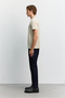 Men's Beige Crew Neck Shiny Rubber Printed Interlock Regular Fit T-Shirt A62Y1031 - 3