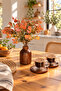 6-Piece Glass Turkish Coffee Cup Set with Acacia Plates - 2
