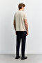 Men's Beige Crew Neck Shiny Rubber Printed Interlock Regular Fit T-Shirt A62Y1031 - 4
