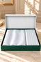 Double Cotton - Satin 210 Tc (83 Thread) Striped Duvet Cover Set White - 8