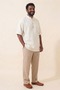 100% Cotton Muslin Fabric Short Sleeve Men's Shirt - Hajj Umrah Shirt