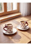 Lcw Home Mixed Heart Patterned Coffee Cup Set