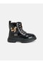 Leopard Patterned Lace-Up Girls' Boots - 2