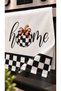 Black and White Checkered Pumpkin Home Patterned Oven Cover – 35X50 Cm, Digital Printed Suede Fabric - 3
